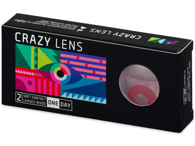 CRAZY LENS - Solid Red - daily plano (2 lenses)