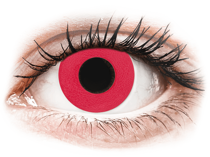 CRAZY LENS - Solid Red - daily plano (2 lenses) - Coloured contact lenses