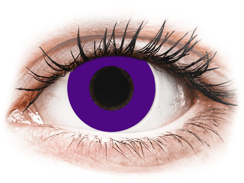 CRAZY LENS - Solid Violet - daily plano (2 lenses) - Coloured contact lenses