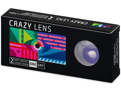 CRAZY LENS - Solid Violet - daily plano (2 lenses)