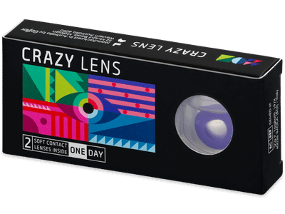 CRAZY LENS - Solid Violet - daily plano (2 lenses)