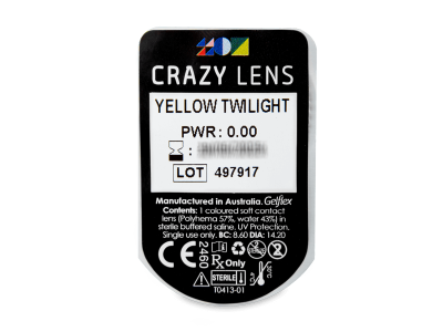CRAZY LENS - Yellow Twilight - daily plano (2 lenses) - Blister pack preview