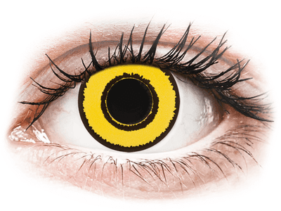 CRAZY LENS - Yellow Twilight - daily plano (2 lenses) - Coloured contact lenses