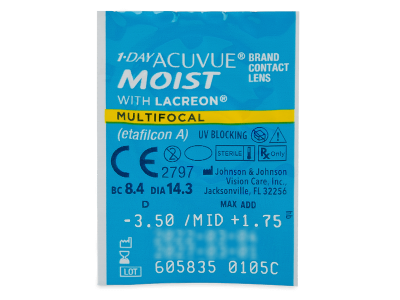 1 Day Acuvue Moist Multifocal (90 lenses) - Blister pack preview