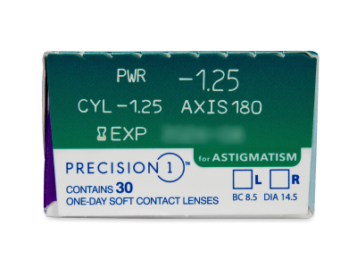 Precision1 for Astigmatism (30 lenses) - Attributes preview