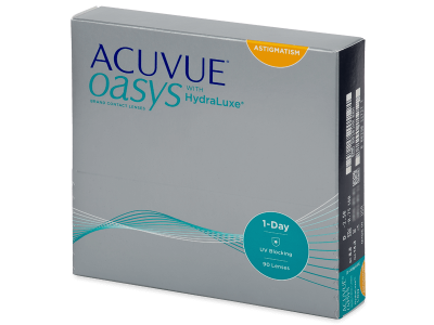 Acuvue Oasys 1-Day with HydraLuxe for Astigmatism (90 lenses) - Toric contact lenses