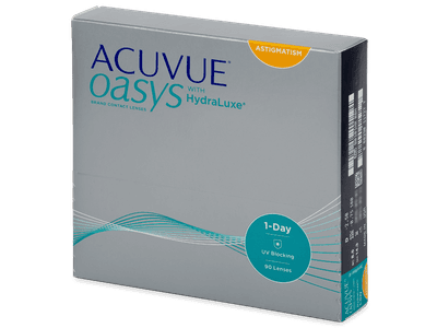 Acuvue Oasys 1-Day with HydraLuxe for Astigmatism (90 lenses) - Toric contact lenses