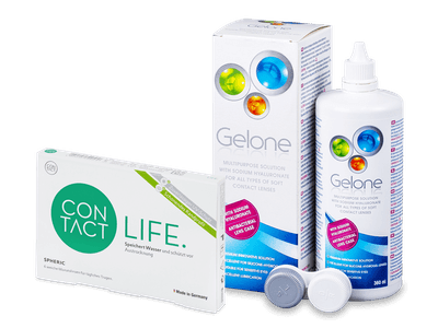 Contact Life spheric (6 lenses) + Gelone Solution 360 ml - Previous design