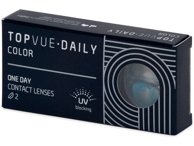 TopVue Daily Color - Brilliant Blue - daily plano (2 lenses) - Coloured contact lenses