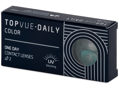 TopVue Daily Color - Turquoise - daily plano (2 lenses) - Coloured contact lenses