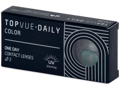 TopVue Daily Color - Turquoise - daily plano (2 lenses) - Coloured contact lenses