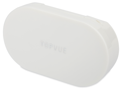 TopVue mirror case - white oval 