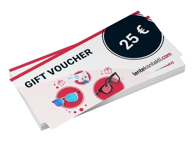 Gift voucher for lenses and glasses worth 25 € 