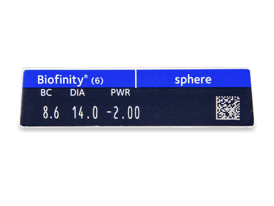 Biofinity (6 lenses) - Attributes preview