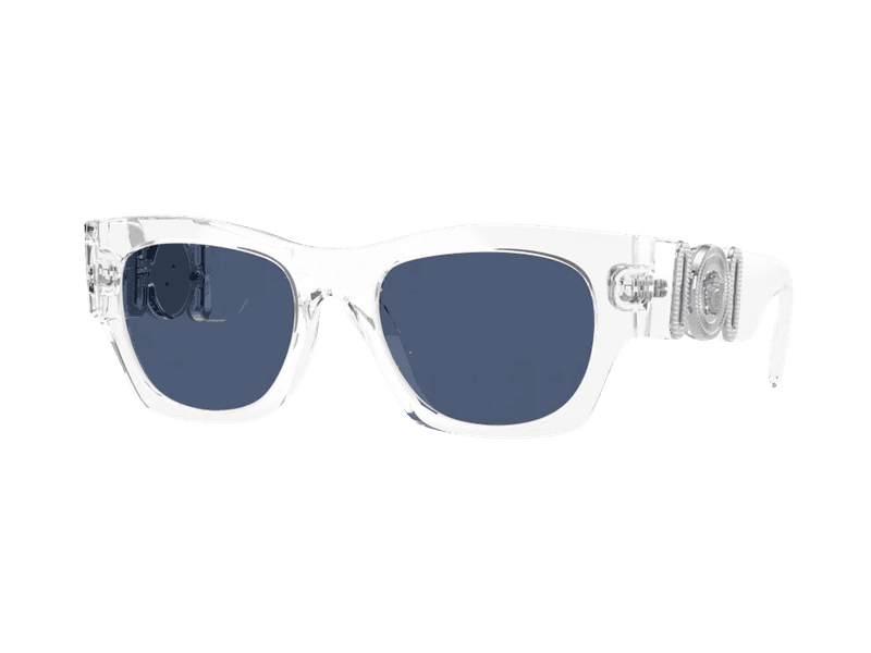 Versace VE4479U 148/80 Square Sunglasses - Transparent / Blue Versace VE4479U 148/80 Sunglasses Transparent Square Frame main image 3