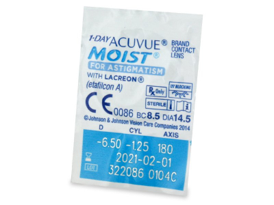1 Day Acuvue Moist for Astigmatism (30 lenses) - Blister pack preview