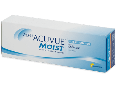 1 Day Acuvue Moist for Astigmatism (30 lenses) - Toric contact lenses