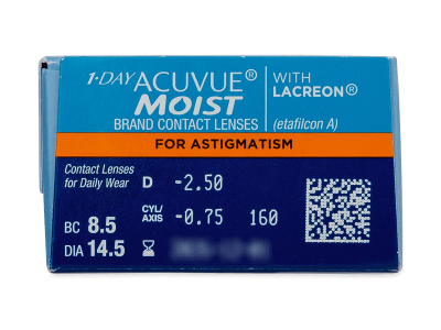 1 Day Acuvue Moist for Astigmatism (30 lenses) - Attributes preview