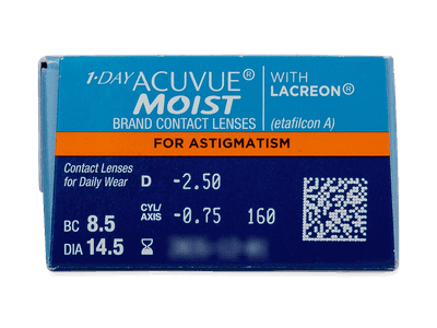 1 Day Acuvue Moist for Astigmatism (30 lenses) - Attributes preview