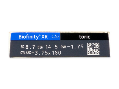 Biofinity XR Toric (3 lenses) - Attributes preview